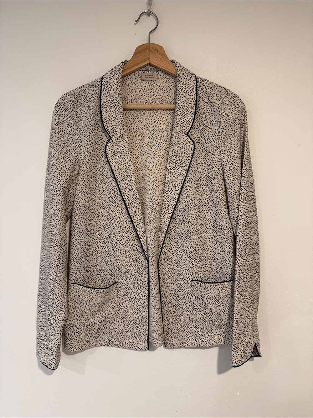 Scotch and Soda Open Front Leopard Blazer Cardigan - Size 2